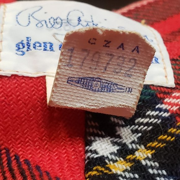 Red Plaid Jumpsuit One Piece Bill Atkinson Wool Polyester Velvet Vintage Size 10 - Picture 7 of 16